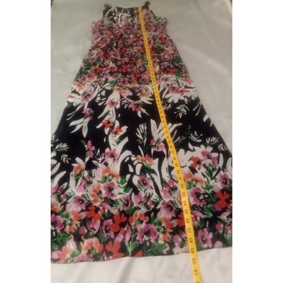 Eliza J Floral Print Inner lined Halter Tie Neck Maxi Dress Size 14 - Picture 6 of 13